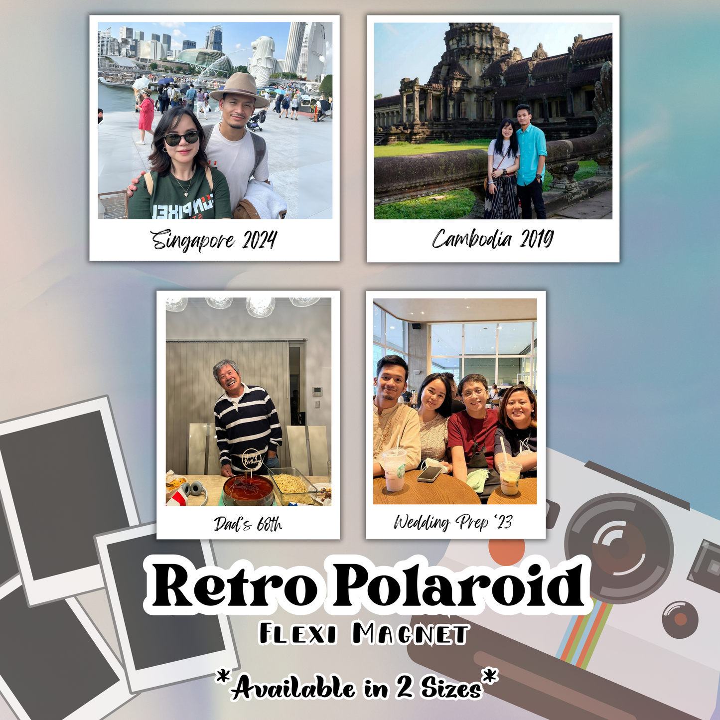 Retro Polaroid - Flexi Magnets