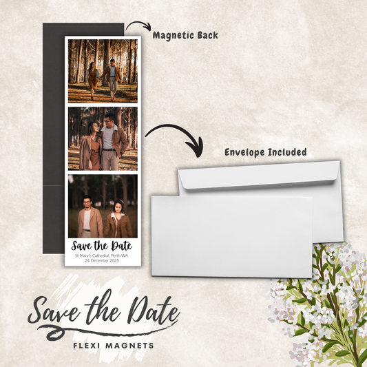 Save the Date Magnets - Photobooth Strip Style