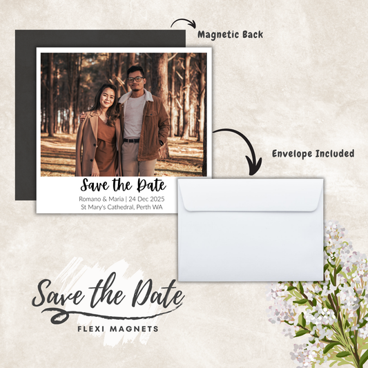 Save the Date Magnets - Polaroid Style